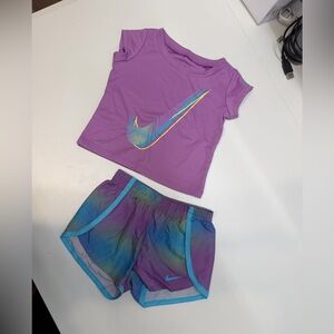 Nike Purple Girls Athletic Tank Top with Silver Swoosh